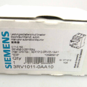Siemens Leistungsschalter 3RV1011-0AA10 OVP
