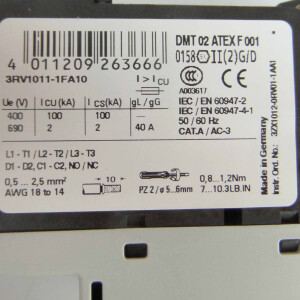 Siemens Leistungsschalter 3RV1011-1FA10 OVP