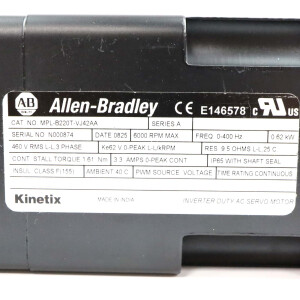 Allen Bradley Servo Motor MPL-B220T-VJ42AA Ser.A NOV