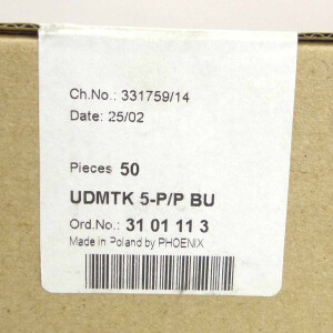 Phoenix Contact Messertrennklemme UDMTK 5-P/P BU 3101113 (50Stk.) SIE