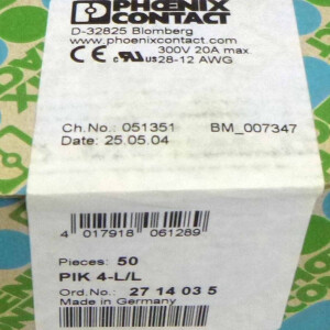 Phoenix Contact Installationsetagenklemme PIK4-L/L 2714035 (50Stk.) OVP