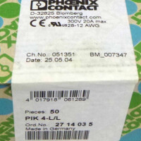 Phoenix Contact Installationsetagenklemme PIK4-L/L 2714035 (50Stk.) OVP