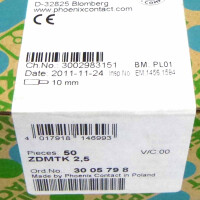 Phoenix Contact Messertrennklemme ZDMTK 2,5 3005798 (50Stk.) OVP