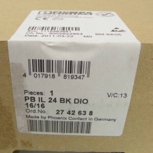 Phoenix Contact Buskoppler PB IL 24 BK DIO 16/16 2742638 SIE