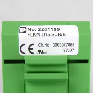 Phoenix Contact Übergabemodul FLKM-D15 SUB/B 2281199 NOV