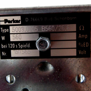 Parker Bremswiderstand 5003.0005 B560/26,6 GEB