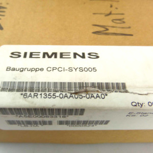 Siemens SICOMP CPCI-SYS005 6AR1355-0AA05-0AA0 E-Stand:KS02 OVP
