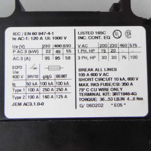 Siemens Schütz 3RT1046-1AP04 230V #K3 GEB