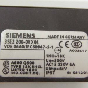 Siemens Positionsschalter 3SE2200-0XX04 NOV