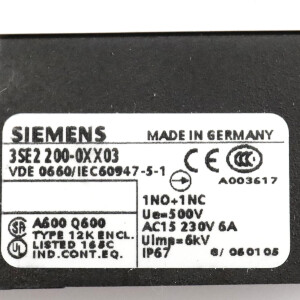 Siemens Positionsschalter 3SE2200-0XX03 OVP