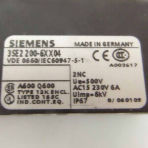 Siemens Positionsschalter 3SE2200-6XX04 NOV