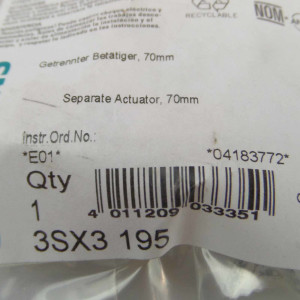 Siemens Getrennter Betätiger 3SX3195 OVP