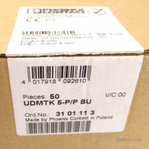 Phoenix Contact Durchgangsreihenklemme UDMTK5-P/P BU 3101113 (48Stk.) OVP