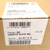 Phoenix Contact Durchgangsreihenklemme UDMTK5-P/P BU 3101113 (48Stk.) OVP