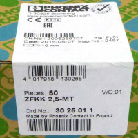 Phoenix Contact Messertrennklemme ZFKK 2,5-MT 3025011 (45 Stk.) OVP