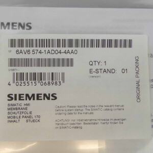 Siemens Schutzfolie für Mobile Panel 170 6AV6574-1AD04-4AA0 (8Stk.) OVP