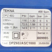 Seko Tekna Magnet-Dosierpumpe DPZ 602 DPZ602ASC1000 5-8 l/h 1-8 bar OVP