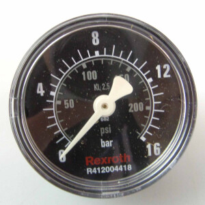 Rexroth Manometer R412004418 0-16 bar OVP
