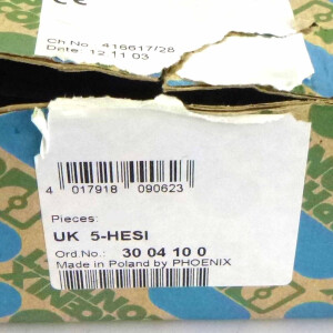 Phoenix Contact Sicherungsreihenklemme UK 5-HESI 3004100 (50Stk.) OVP