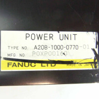 Fanuc Power Unit A20B-1000-0770-01 #K2 GEB