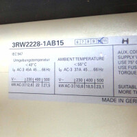 Siemens Sikostart Motorsteuergerät 3RW2228-1AB15 NOV