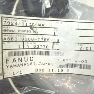 Fanuc Kabel A660-8006-T765/LB OVP