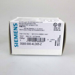 Siemens Schlüsselschalter 3SB3 000-4LD05-Z Z=SSG14 OVP