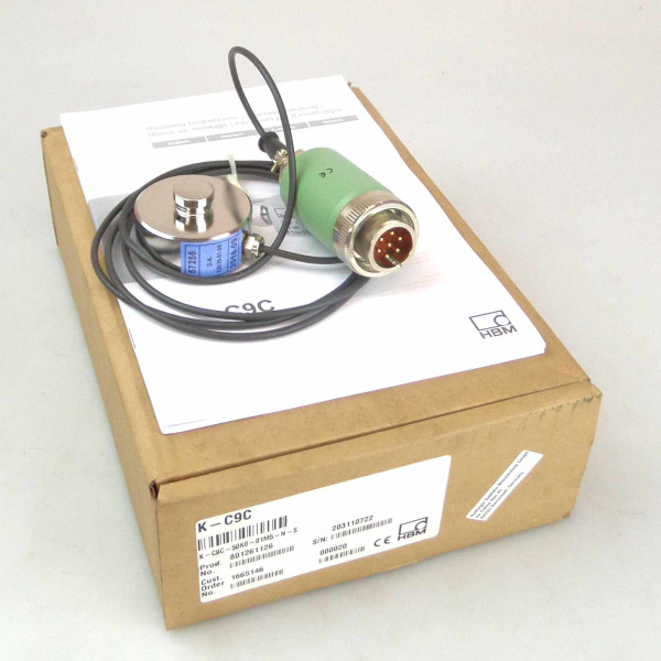 HBM Kraftaufnehmer K-C9C K-C9C-50K0-01M5-N-S 801261126 50kN OVP