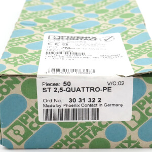 Phoenix Contact Schutzleiter-Reihenklemme ST 2,5-QUATTRO-PE 3031322 (50Stk.) OVP