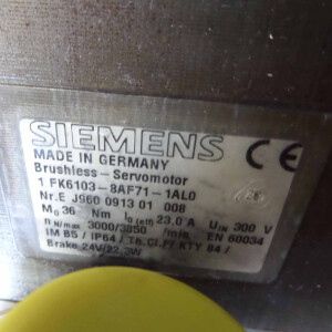 Siemens AC-VSA-Motor 1FK6103-8AF71-1AL0 GEB