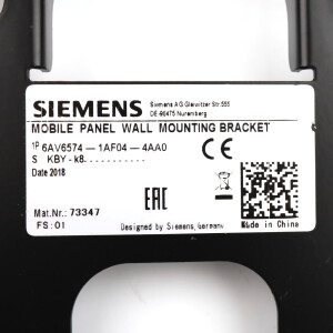 Siemens Wandhalter für Mobile Panel 170 6AV6574-1AF04-4AA0 NOV