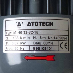 ATOTECH Pumpe M-40-32-82-15 + Emod FK71S/2 NOV