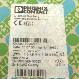 Phoenix Contact Durchgangsklemme UK10N 3005073 (11Stk.) OVP