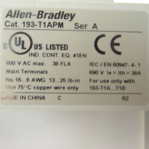 Allen Bradley Überlastrelais Adapter 193-T1APM Ser.A OVP