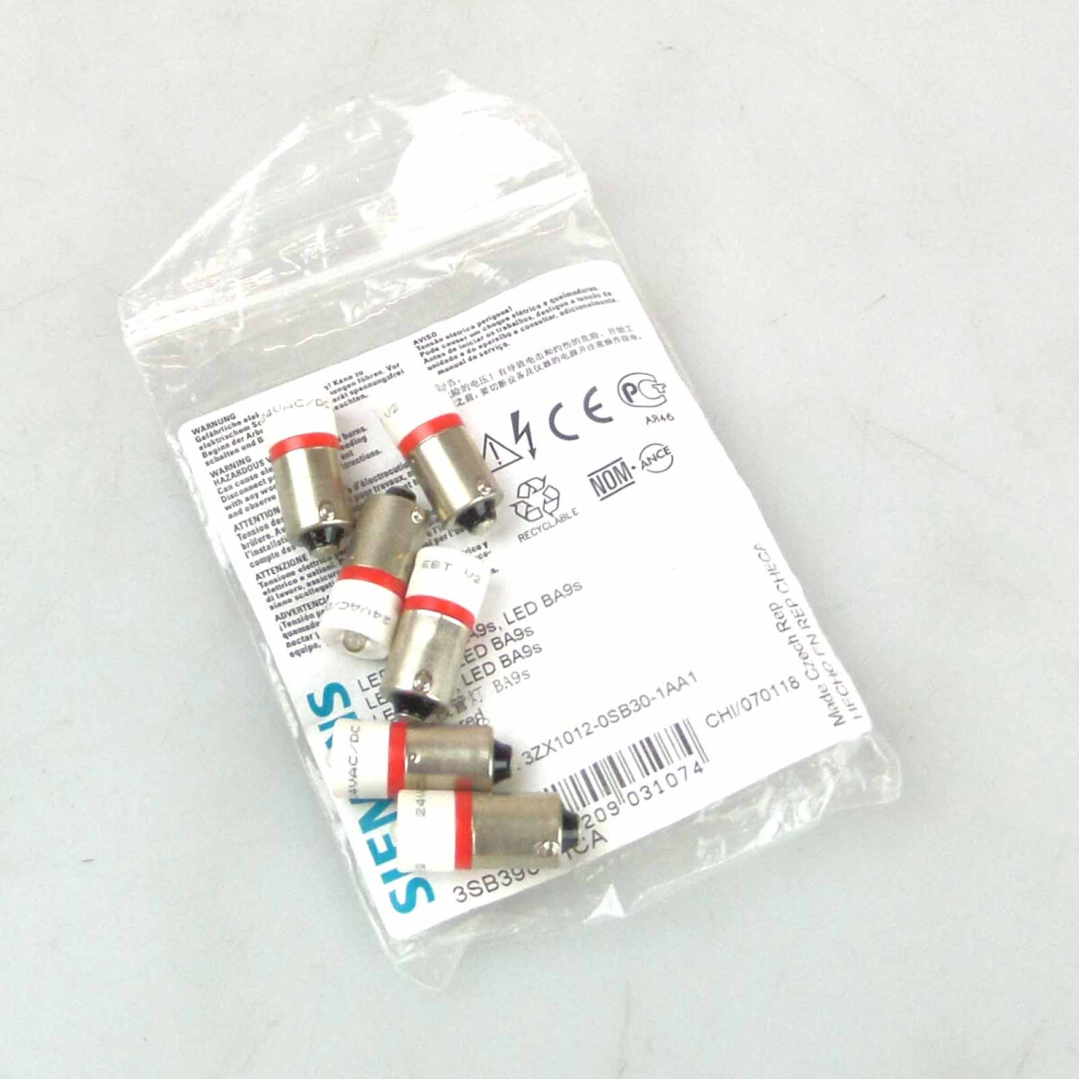 Siemens LED-Lampe 3SB3901-1CA (8Stk.) rot OVP