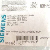 Siemens LED-Lampe 3SB3901-1CA (8Stk.) rot OVP