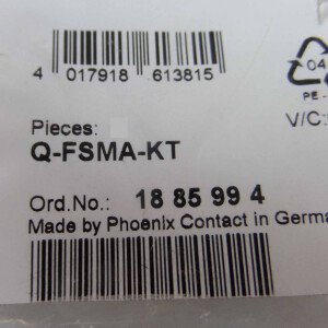 Phoenix Contact FSMA-Stecker Q-FSMA-KT 1885994 (4Stk.) OVP