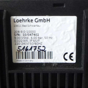 J. Löhrke GmbH Dosierpumpe 208-9.0-10000 9 l/h 6bar REM