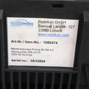 Grundfos Membranpumpe Primus M 208-4 230V 50Hz 8bar #K2 GEB