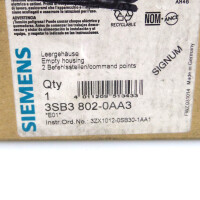Siemens Gehäuse für Befehlsgeräte 3SB3802-0AA3 OVP