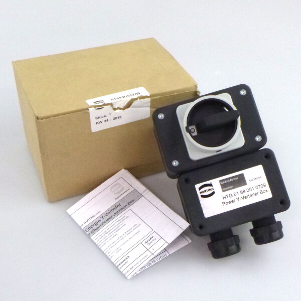 Harting/Siemens Power Y-Verteiler Box HTG 61 88 201 0709 OVP