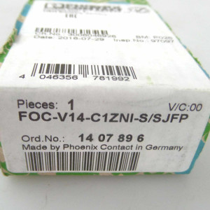 Phoenix Contact LWL-Steckverbinder FOC-V14-C1ZNI-S/SJFP 1407896 OVP