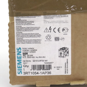 Siemens Leistungsschütz 3RT1054-1AP36 OVP