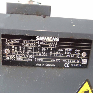 Siemens Synchronservomotor 1FT6064-6WK71-4AA2 GEB