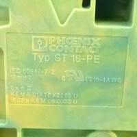 Phoenix Contact Zugfeder-Schutzleiterklemme ST16-PE 3036165 (7Stk.) OVP