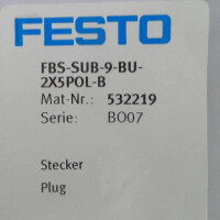 Festo Stecker FBS-SUB-9-BU-2X5POL-B 532219 OVP