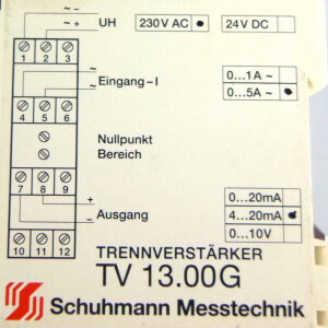 Schuhmann Messtechnik Trennverstärker TV 13.00G 230VAC GEB