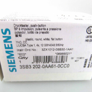 Siemens Drucktaster 3SB3 202-0AA61-0CC0 OVP