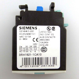 Siemens Hilfsschalter 3RH1921-1CA10 (6Stk.) GEB