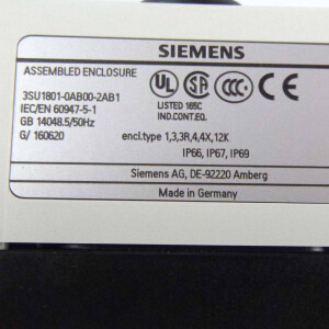 Siemens Gehäuse für Befehlsgeräte 3SU1801-0AB00-2AB1 NOV